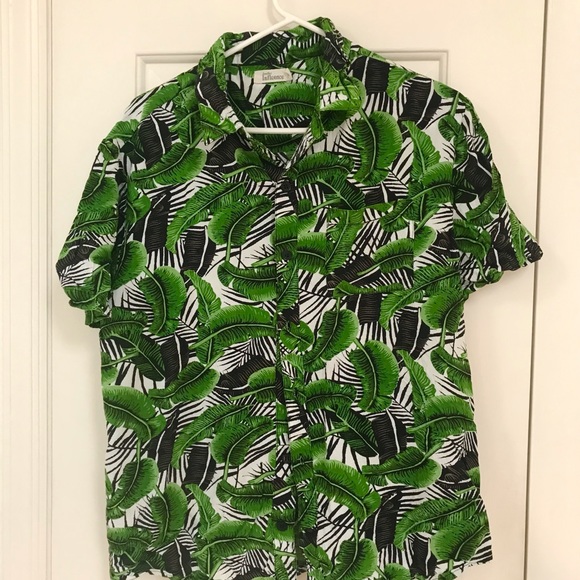 botanical print button down shirt - Picture 2 of 3